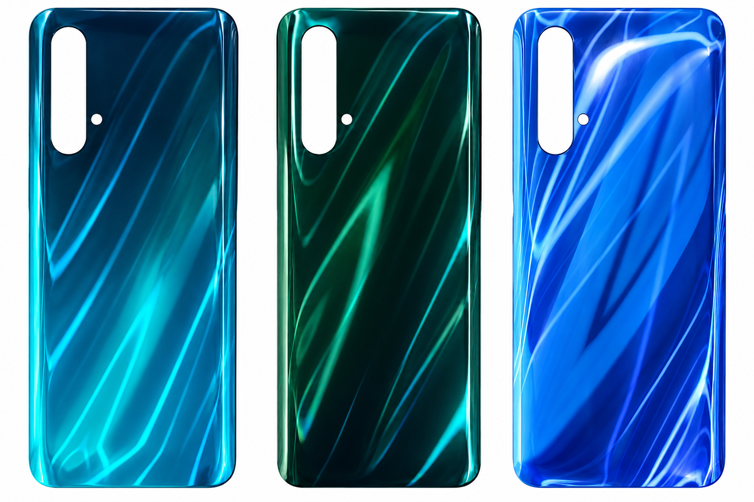 Compatible Replacement for Realme X50 5G Back Panel – Green, Violet & Blue
